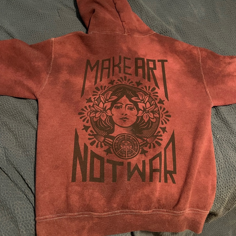 Obey- make art not war hoodie from Zumiez